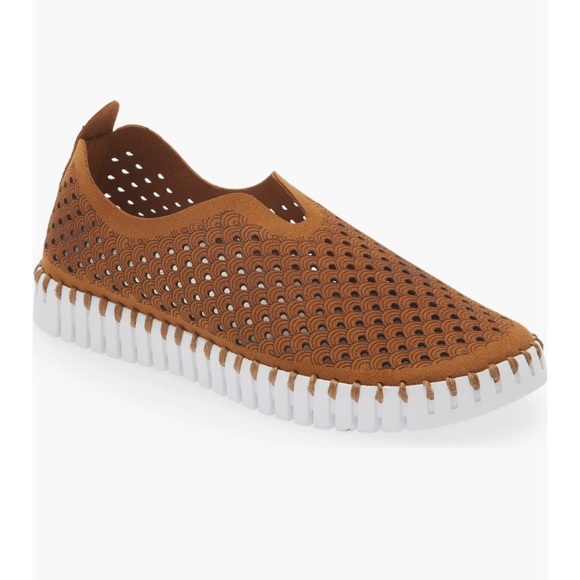 Ilse Jacobsen Shoes - ILSE JACOBSEN Tulip 139 Suede Perforated Shoes Slip On Sneakers